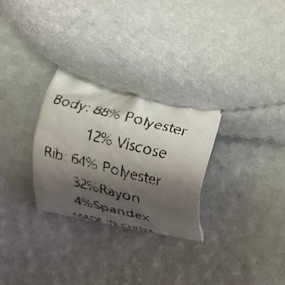 Amazhiyu Gray Round Neck Long Sleeve Frayed Hem Cropped Pullover Cozy Sweater XL - Picture 4 of 4